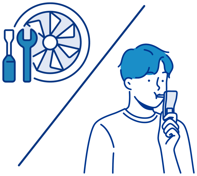 アルコールチェック機能のイラスト