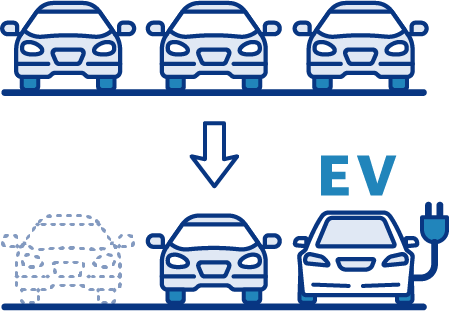 車両コスト削減のイラスト